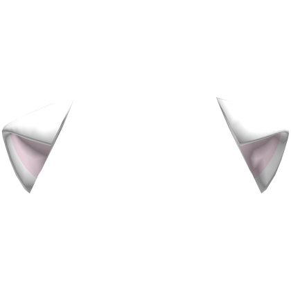 ♡ ꒰ kawaii white low droopy cat ears