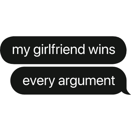 my good friend wins every argument text bubble Roblox item