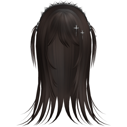 Vampire Goth Wispy Long Hair Brown  Roblox item