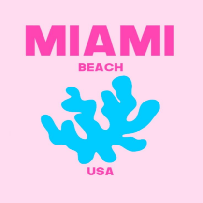 Preppy Miami Beach poster Roblox decal