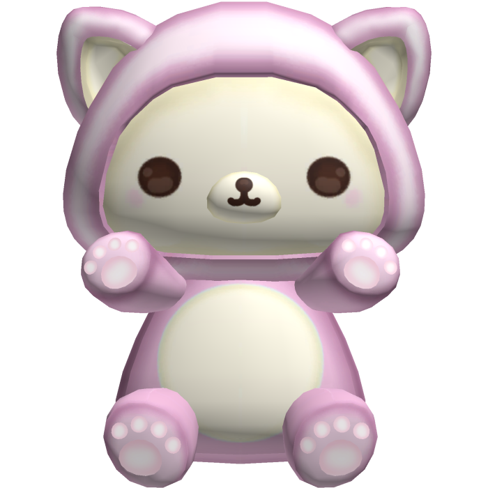 korilakkuma kitty costume pink bear plushie