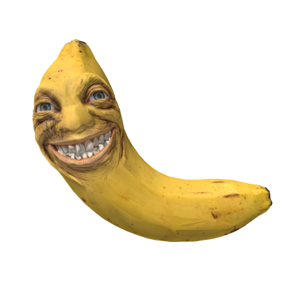 Funny Banana Realistic Face Backpack Roblox item