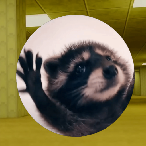 Pedro Racoon in the Backrooms official Roblox game thumbnail