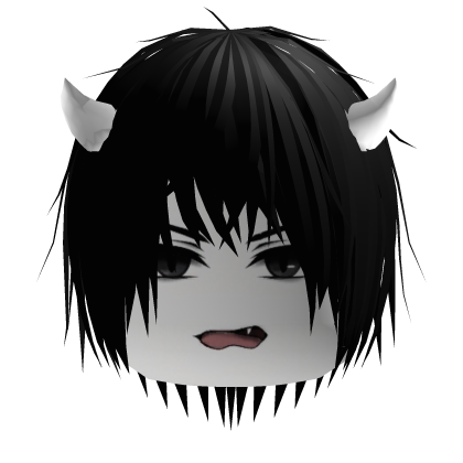 Dashie Vkei with Black Hair & White Devil Horns