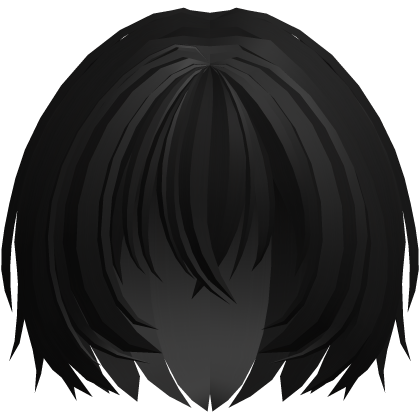 moe fluffy short shy nerdy hair black Roblox item