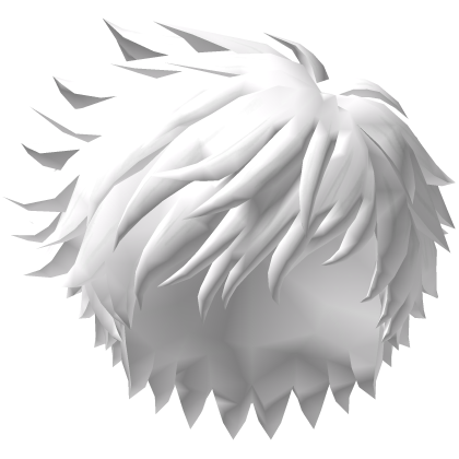 White Messy Anime Hair