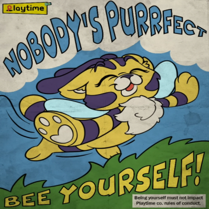 Poppy playtime poster “bee yourself” Roblox decal