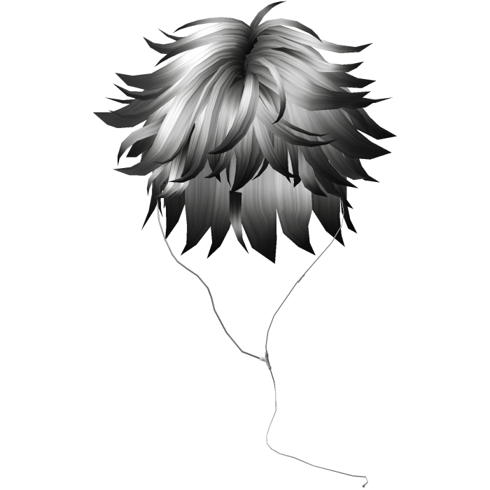 Y2K emo boy with headphones, silver black hair