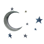 Brilliant Moon and Stars