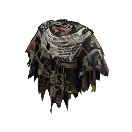 Grunge Newspaper Tattered Poncho
