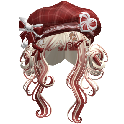 ♡ Christmas Swirly Wispy Buns (Beige & Red)