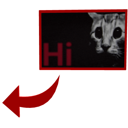 Hi Cat Red Circle