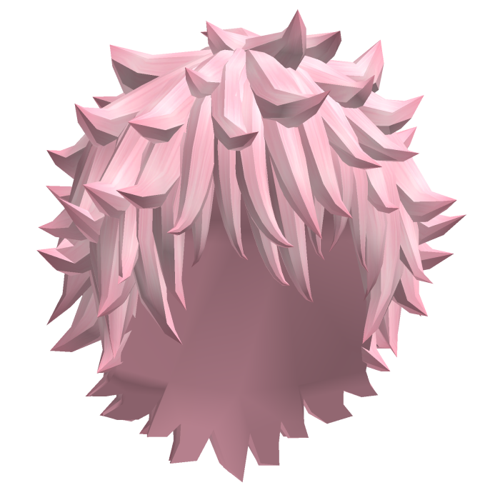 pink fluffy emo hair