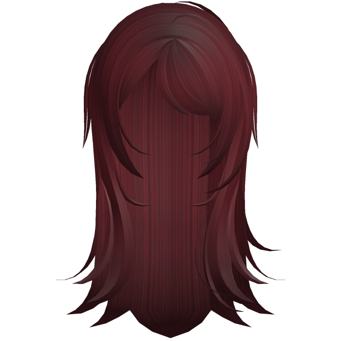 gothic fatal vampire messy wispy hair dark red