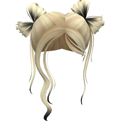 y2k Loose Buns in Bleached Black & Ash Blonde Roblox item