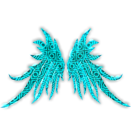 Emissive Cyan Fallen Angel Wings Roblox item