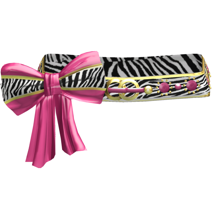 Zebra Gyaru Pink Bow Belt 2000s Gold Agejo