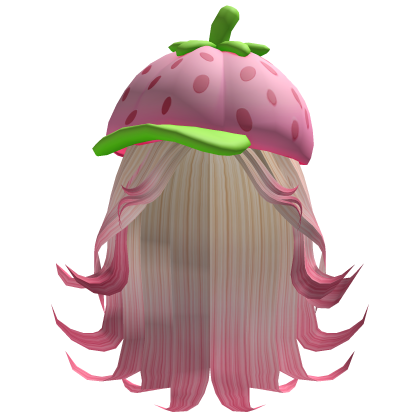 Strawberry Shortcake Hair Kawaii Hat (Light Pink) Roblox item