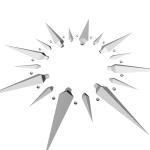 Silver Spike Burst Collar