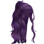 Half Up Half Down Curly Hair in Purple