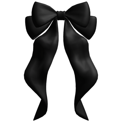 Big Hair Ribbon Bow Dark Black Roblox item