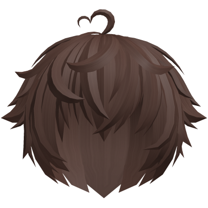 ♡ cute kawaii messy heart boy hair 🐹 brown Roblox item