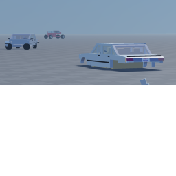 CAR DESTRUCTION WITH RAMPS AND HALFPIPE