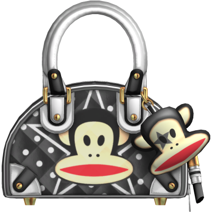 Cute Y2K Harajuku Luxury Monkey Bag Black White Roblox item