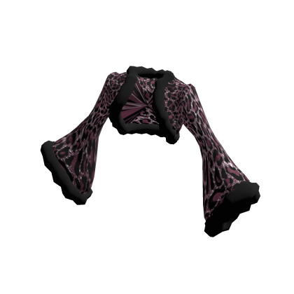 Y2K Pink Leopard Bell Sleeves Top