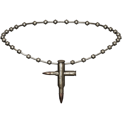 vintage silver beaded bullet cross chain