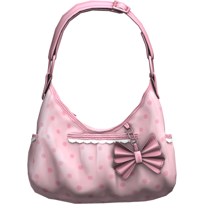 Pink Coquette Polka Dot Bow Shoulder Bag