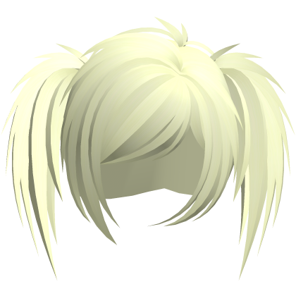 emo scene vkei choppy ponytails yellow