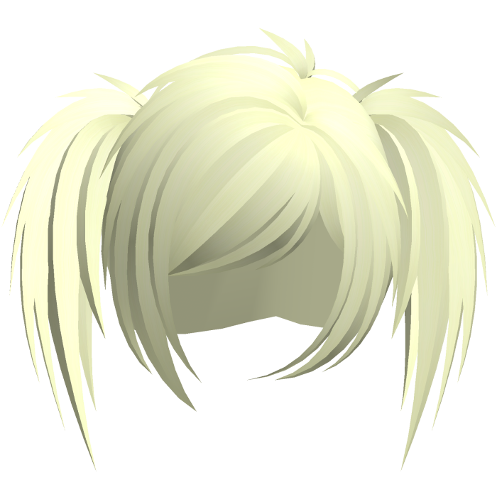 emo scene vkei choppy ponytails yellow