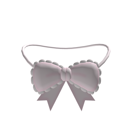 cutest ruffled pink bow necklace (3.0) Roblox item