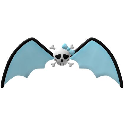 Blue Skull Bat Wings Roblox item