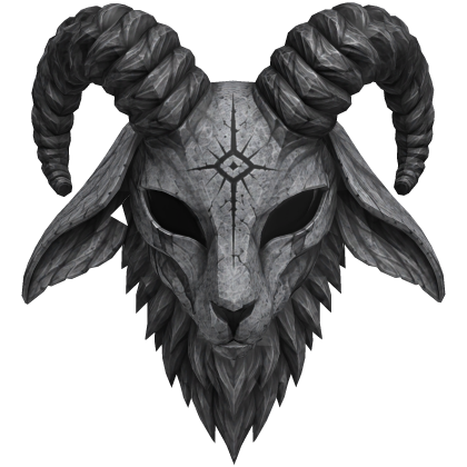 Grunge Goat Mask w/ Braided Horns