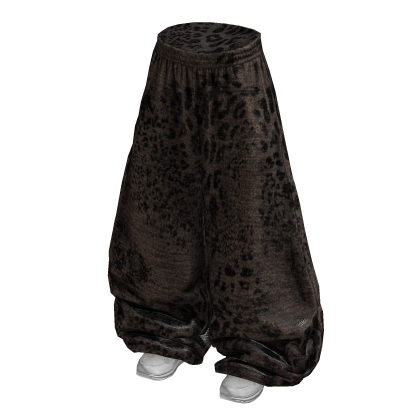 Brown Baggy Y2K Leopard Print Sweats