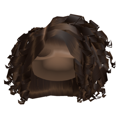 ☆ Dark Brown Side Part Curly Afro Roblox item