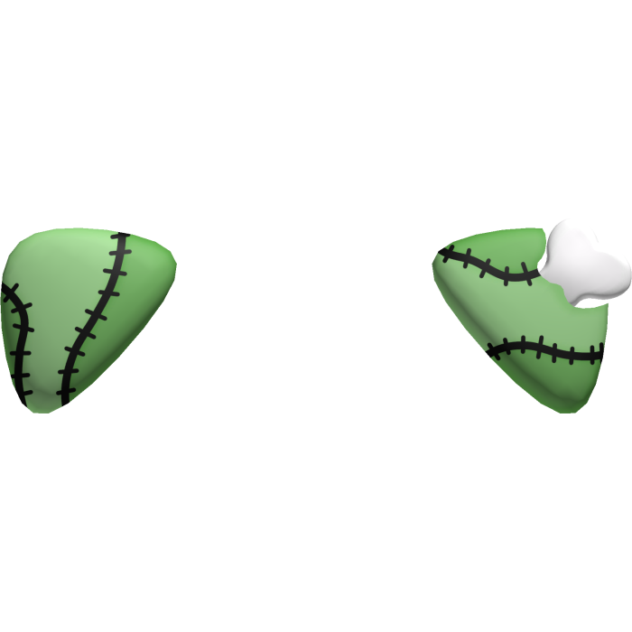 halloween | green zombie kitty ears