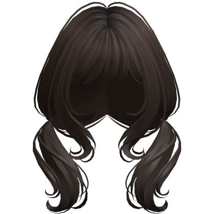 Sweet Swirly Pigtails Dark Brown Roblox item