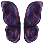 Midnight Glitter Swirl Fairy Wings