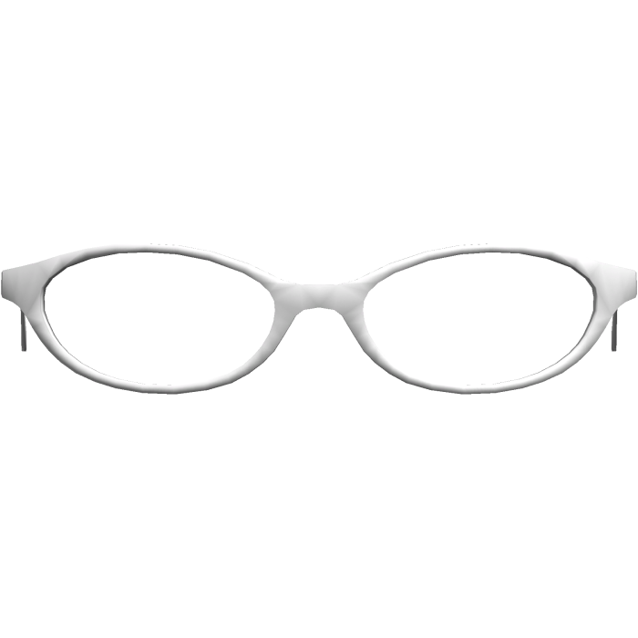 Nerdy White Office Siren Oval Glasses