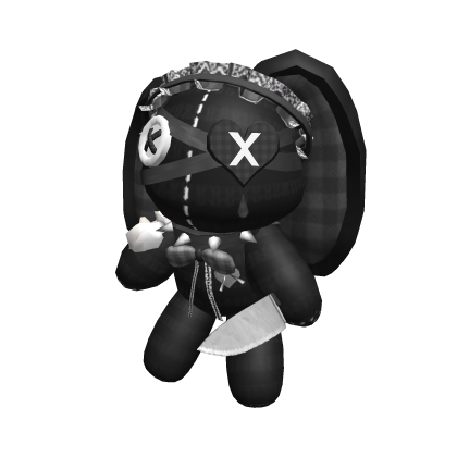 Killer Goth Bunny Plush (Black)