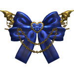 Cupid’s Crescent Blue Bat Ribbon