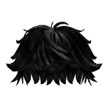 Swept Fluffy Messy Black Hair 6.0
