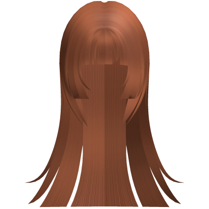 ginger cute hime straight cut long hair