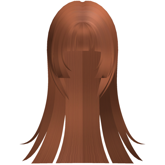ginger cute hime straight cut long hair