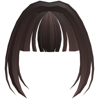 brown long curtain bangs