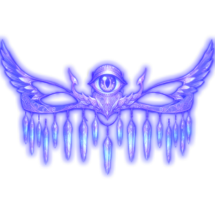 Glowing Godly Angel Eye Crown Purple Blue Emissive