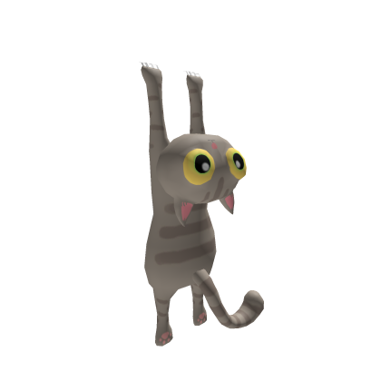 Back Scratching Gray Tabby Cat